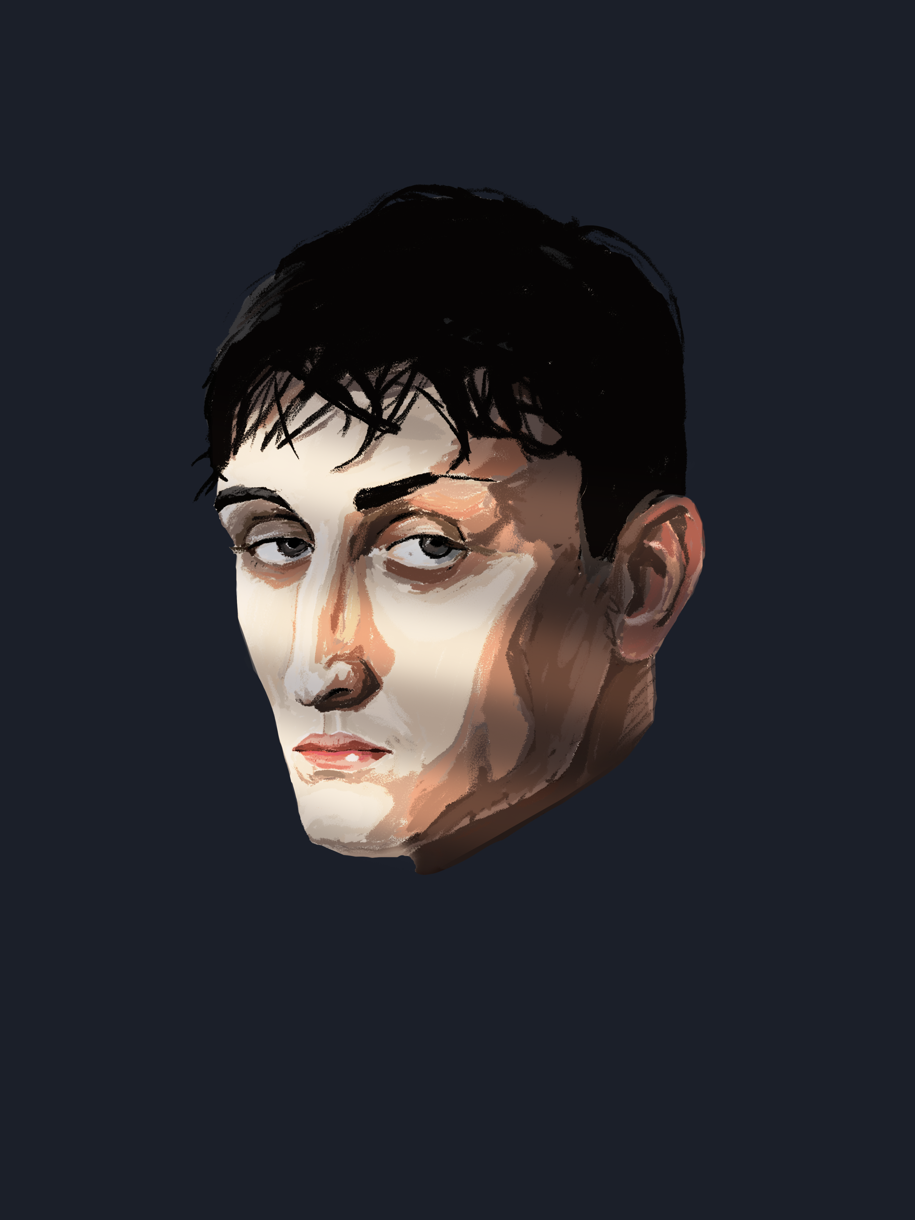 digital art of a mans face