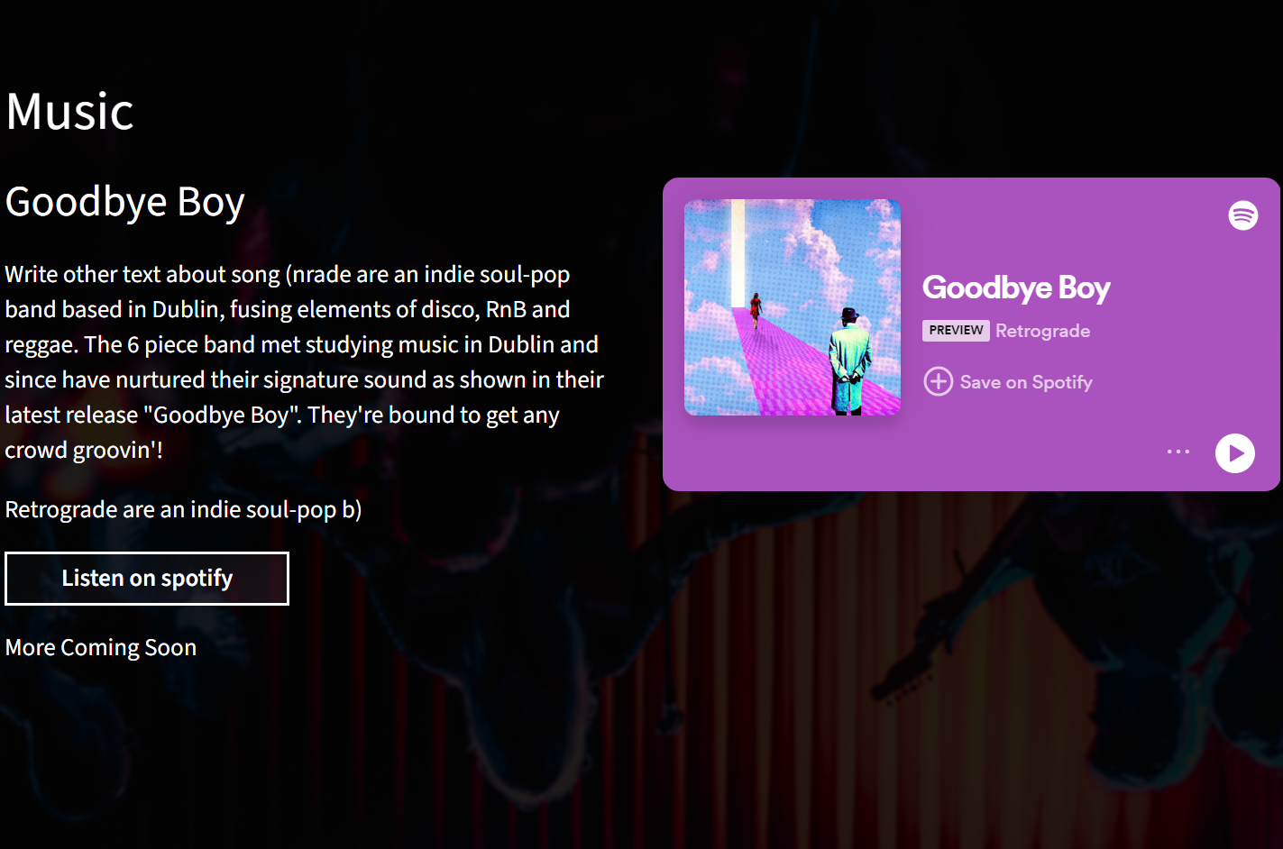 retrograde music preview website