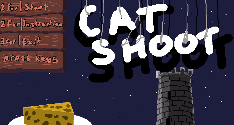 home screen for cat game